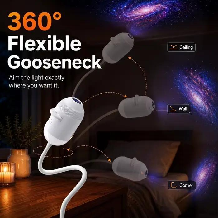 Projecteur holographique 5D étoiles et galaxie, lampe d'ambiance intelligente haute définition pour chambre, voiture et maison, réglable à 360°