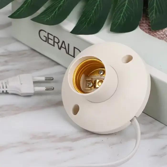 Support de lampe LED ue, prise d'ampoule E27, prise dôme avec Base de câble pour lampe de Table, supports de nuit, accessoires
