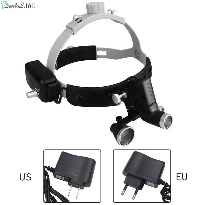 Loupes dentaires 2,5x 3,5x, phare chirurgical 5W, phare ORL sans fil, Loupe dentaire, Loupe de dentisterie, lampe chirurgicale 