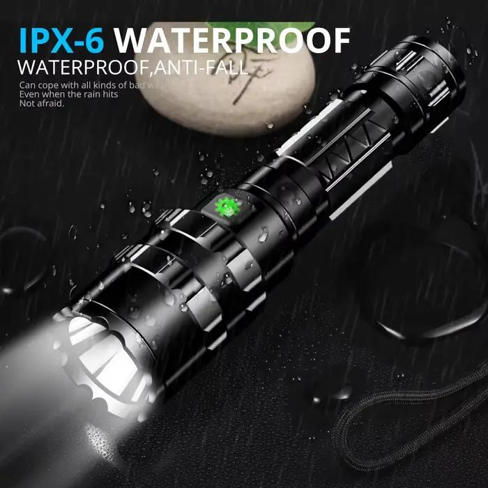 Lampe de poche LED aste USB professionnelle pour la chasse, lumens élevés, lampes torches inj, lampes de poisson étanches, Dulscout