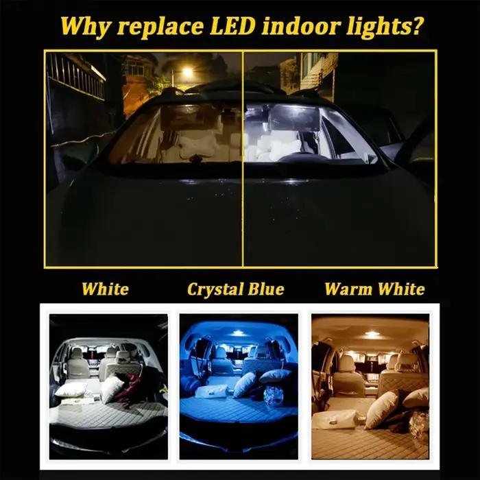 Kit d'éclairage intérieur Led pour Renault, 9 pièces, ampoules Canbus sans erreur, lampe de lecture en forme de dôme pour voiture, compatible avec la zoe-ze 2013, 2014, 2015, 2016, 2017, 2018