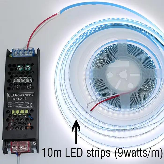 Alimentation électrique à tension constante 48W 60W 100W 150W 200W 300W 400W, driver mince pour bandes LED, transformateurs d'éclairage DC 12V / 24V