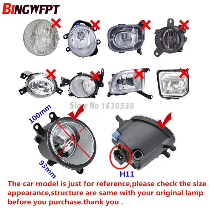 Lampes antibrouillard en verre trempé, 100x93mm, 2 pièces/lot, pour Toyota Auris Avalon Allion Avensis BB Corolla Camry