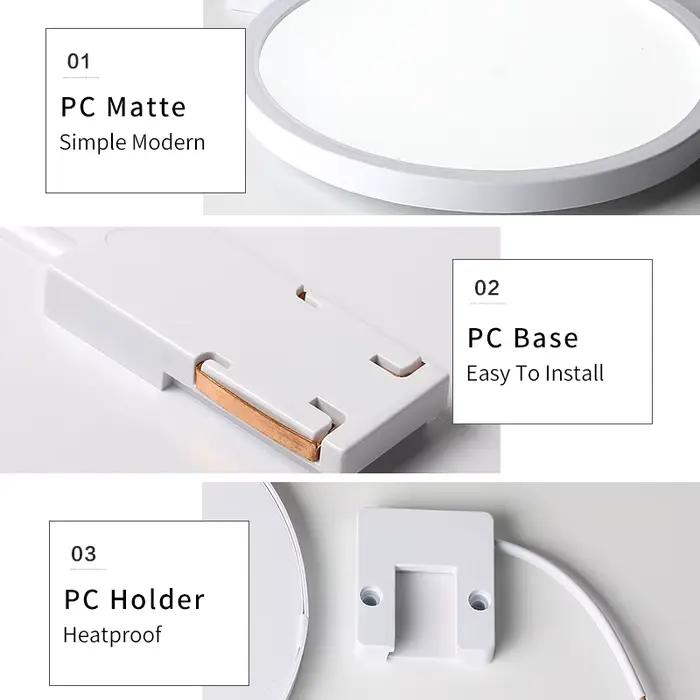 Plafonnier LED 6W 9W 13W 18W 24W plafonnier à Surface moderne AC85-265V pour cuisine chambre salle de bains lampes