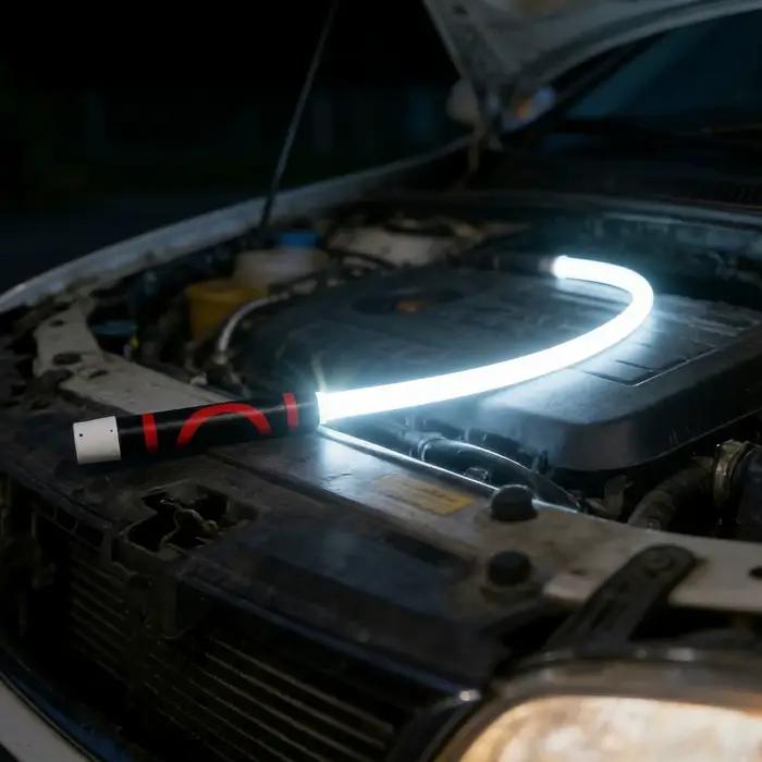 Lampe torche LED flexible professionnelle à haute luminosité, outil d'éclairage portable pour mécaniciens, réparation automobile, inspections