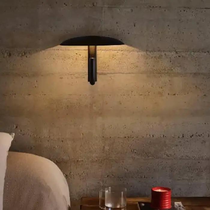 Applique murale créative moderne 2 LED noir Orange vert métal avec interrupteur 3000K nordique maison champignon lumière Restaurant luminaire