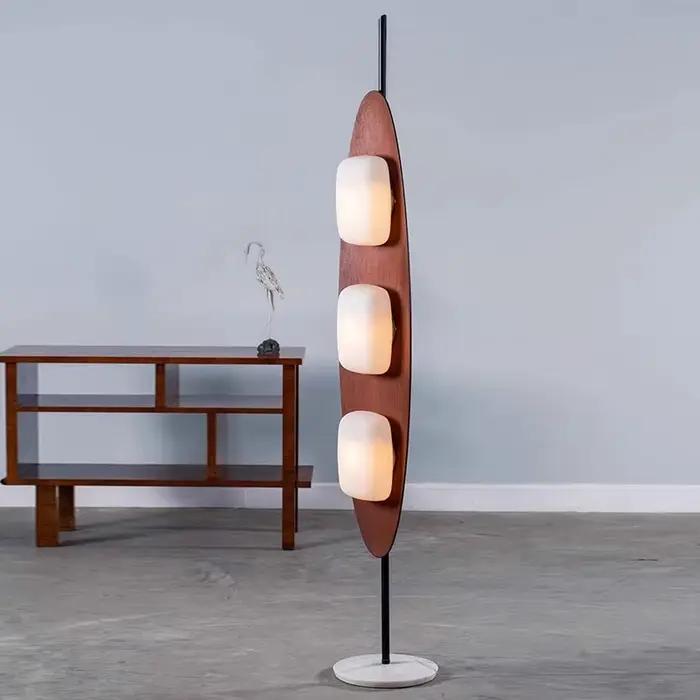 Lampadaire LED moderne en fausse bois, promotionnel, salon, salle d'étude, lecture, lumière ambiante, lumière décorative intérie
