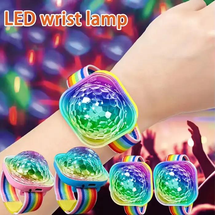 Lampe d'ambiance de poignet Portable, lumière de scène Disco, LED Rechargeable, lampe de contrôle du son colorée pour Disco KTV, Bar de fête à domicile