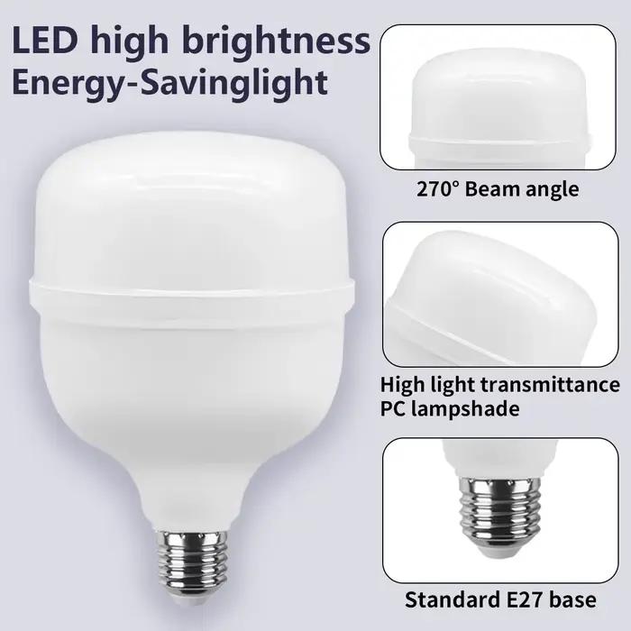 Ampoule LED super lumineuse 5000lm 50W, 1 à 5 pièces, AC 110V 220V E27, lampe LED, éclairage pour la maison et le salon