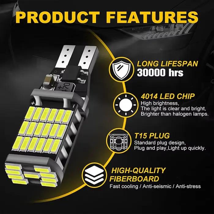Feu de recul LED pour VW Volkswagen Touareg 7P, 2 pièces, accessoires 2010 2011 2012 2013 2014 2015 2016 2017 2018, lampe de secours