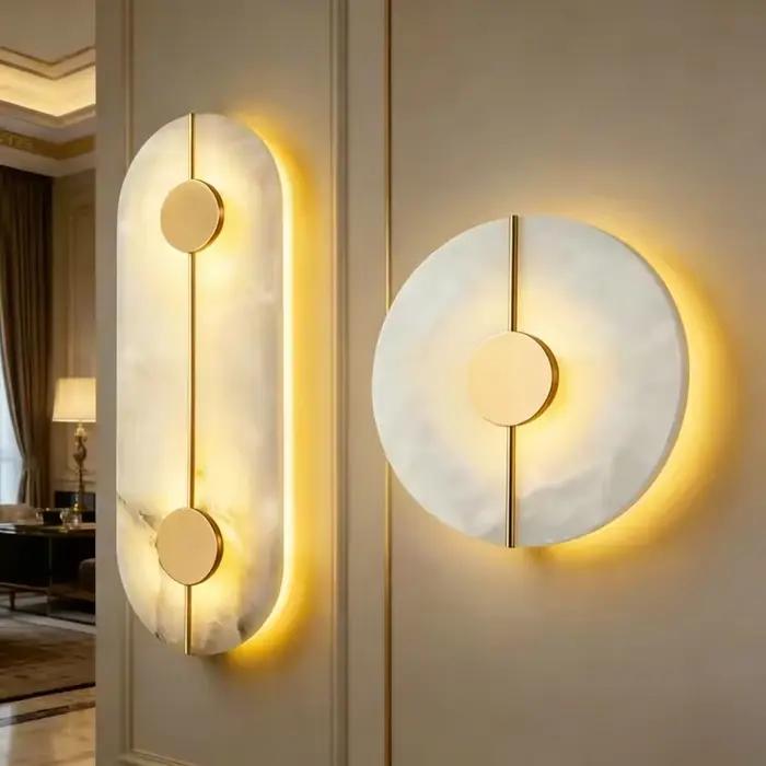 Applique Murale Moderne de Luxe Créative en Marbre - Lampe