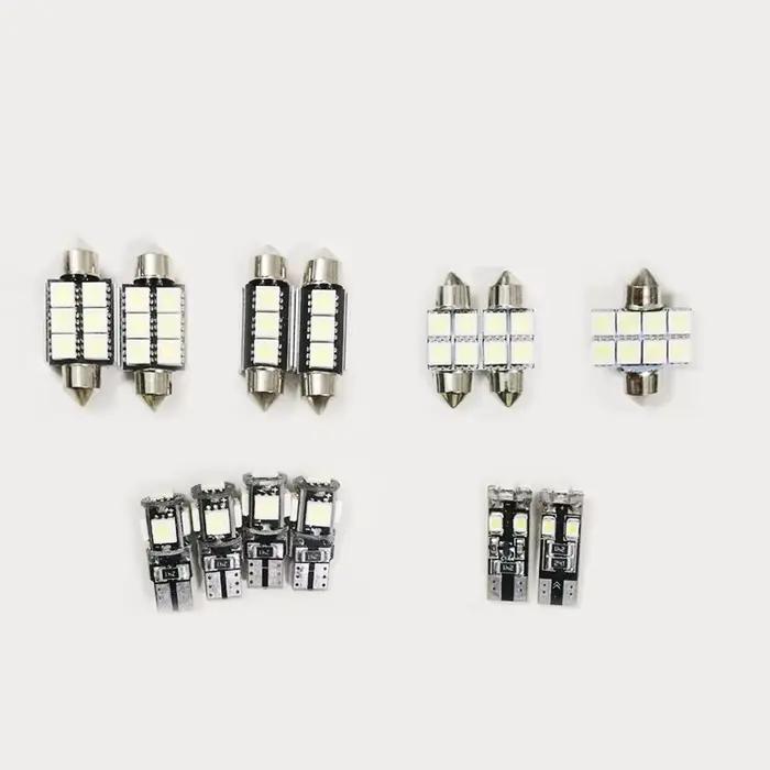 Kit d'emballage intérieur d'ampoules LED blanches pour voiture 12 pièces/ensemble