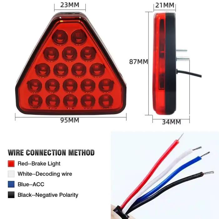 Flash F1 Triangle Style lumière voiture pilote arrêt feux de sécurité sport arrière troisième feu Stop Auto queue avertissement freinage Signal lampe 12V
