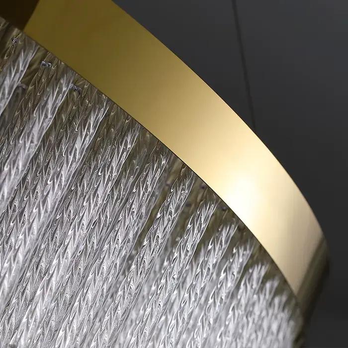Lustres modernes à pampilles pour salon, îlot de cuisine, décoration d'intérieur, lumière nordique, luxe, pendentif en cristal, lampes de face, nouveau