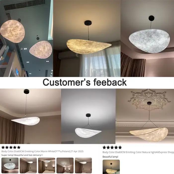 Lustre LED en soie nordique