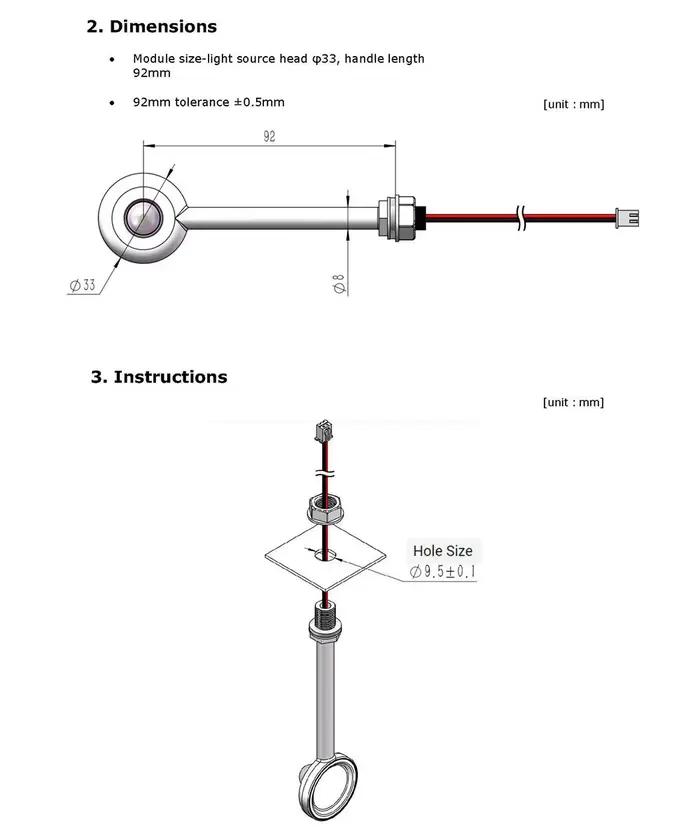 Lampe de stérilisation et de désinfection à LED UVC 260-280nm SubSN, supporter ficateur d'eau UV, distributeur d'eau, supporter ficateur d'air arabise 99.9