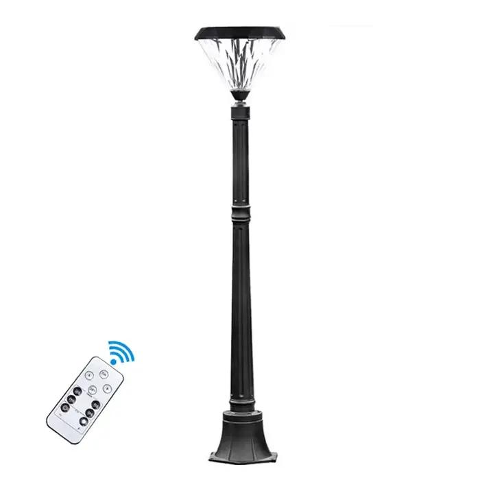 Lampadaire solaire câblage extérieur solaire gratuit étanche en aluminium jardin Villa cour pelouse lampe 128CM, 160CM, 200CM, 3.7V/7500mA