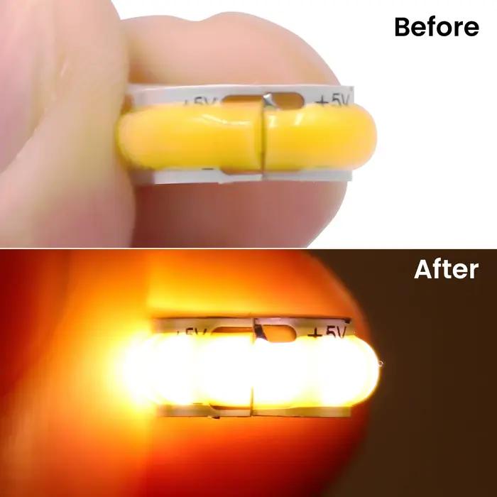 Bande LED COB USB ultra-fine de 5 mm, 5 V, 320 LED/m, rouge/vert/bleu/rose, ruban LED dimmable pour rétroéclairage TV, décoration de meuble et de pièce