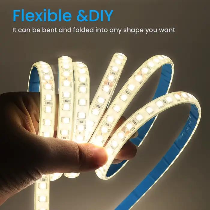 Bande Lumineuse LED Étanche IP68 Ruban Adhésif Flexible Sous-marin Extérieur Piscine 24V SMD2835 120 Diodes Couleur Émission Blanche Naturelle Bleu Jaune Rouge Rose Vert Occasions Spéciales