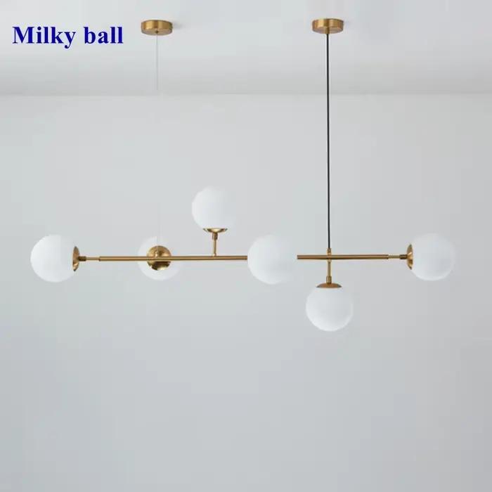 Lampes suspendues à LED en verre fumé