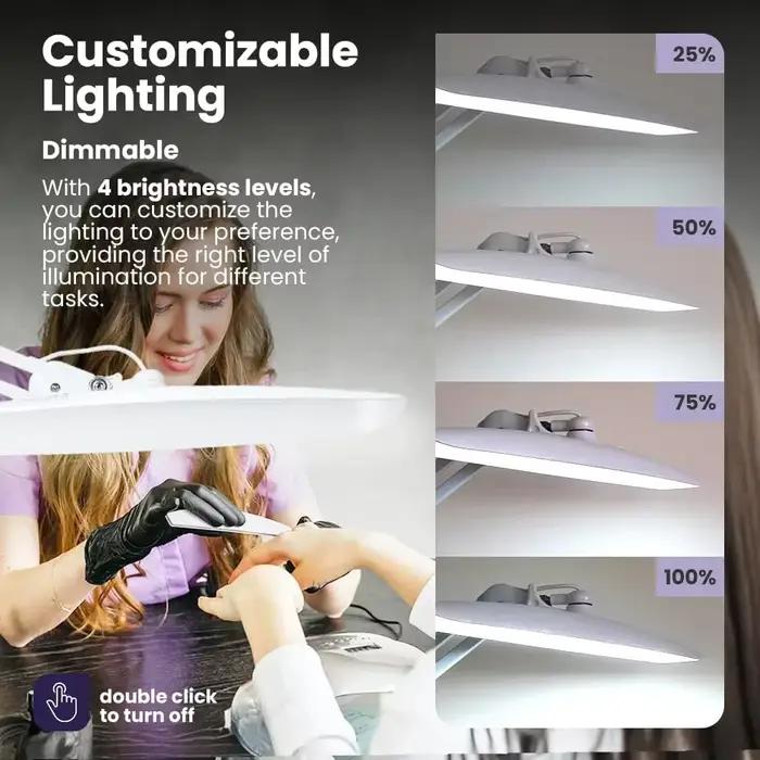 Lampe de bureau LED 24W avec palourde 19 pouces