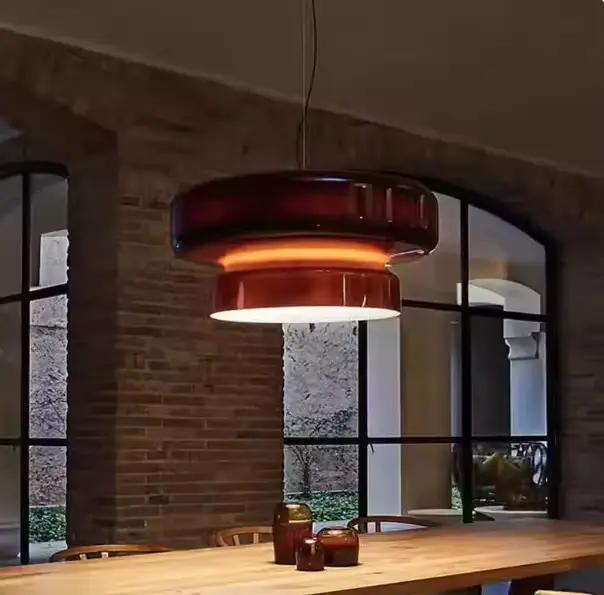 LED mode verre pendentif lumières moderne annulaire lustre concepteur suspension lampe maison chambre décoration pour salon chambre luminaire