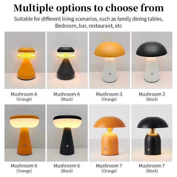 Lampe de bureau LED champignon nordique minimaliste, tactile, gradation, veilleuse, lampe de lecture, éclairage décoratif pour chambre à coucher, Restaurant