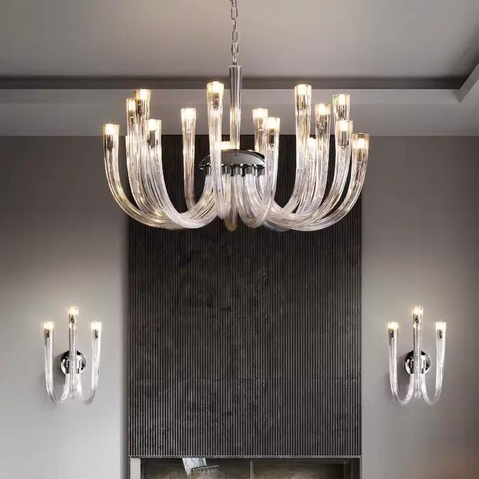 Lustres de créateur italiens haut de gamme 2026 : Nouveaux chandeliers modernes pour salon et restaurant, suspension décorative en forme de méduse