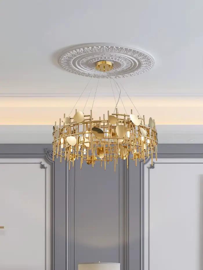 Lustre G9 LED Art Déco en chrome doré, design 2026, suspension luminaire pour salle à manger, îlot de cuisine