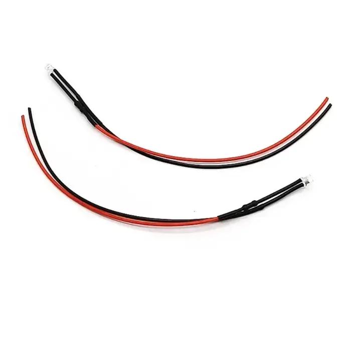 220V,110V,48V,36V,24V,12V,9V,6V5V,3V 3mm pré-câblé dessus plat grand Angle LED Ultra lumineuses Diodes électroluminescentes ampoule pour bricolage