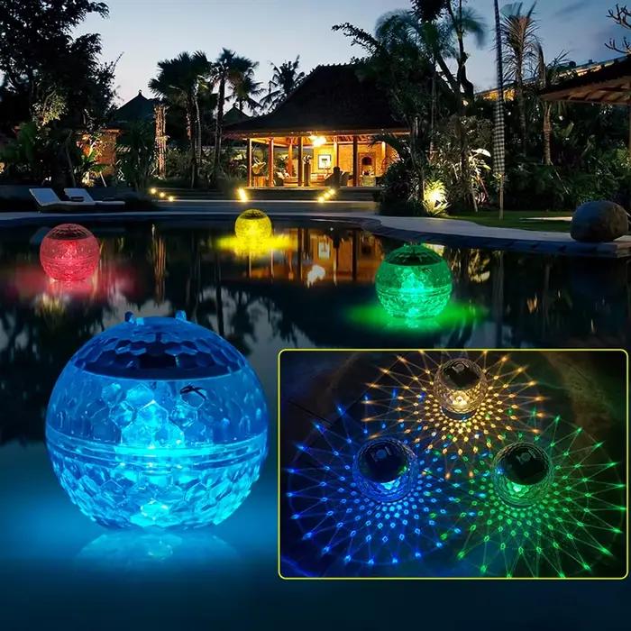 Lampe flottante solaire pour étang, boule magique, lumière de jardin, couleur changeante, éclairage de décoration pour arbre de piscine