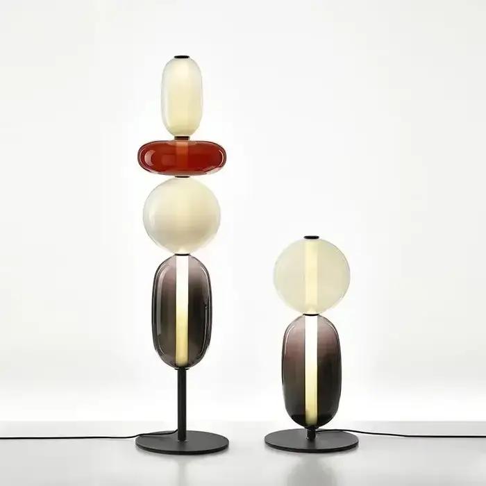 Nordique coloré verre Design lampadaire abat-jour