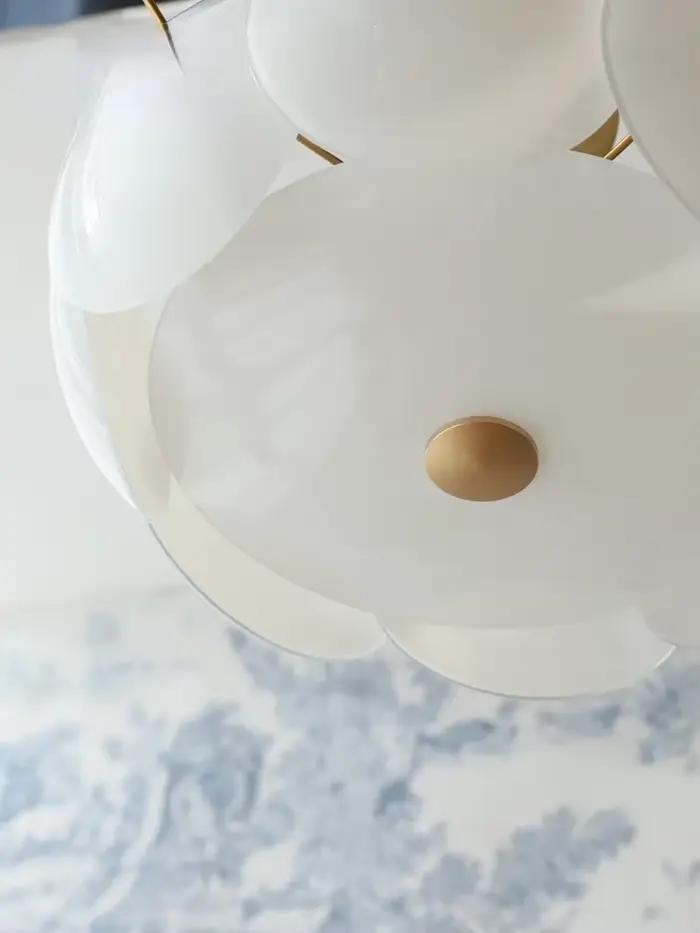 Plafonnier en verre blanc crème plafond moderne lustre minimaliste éclairage pour salon salle à manger chambre à coucher décoration de maison
