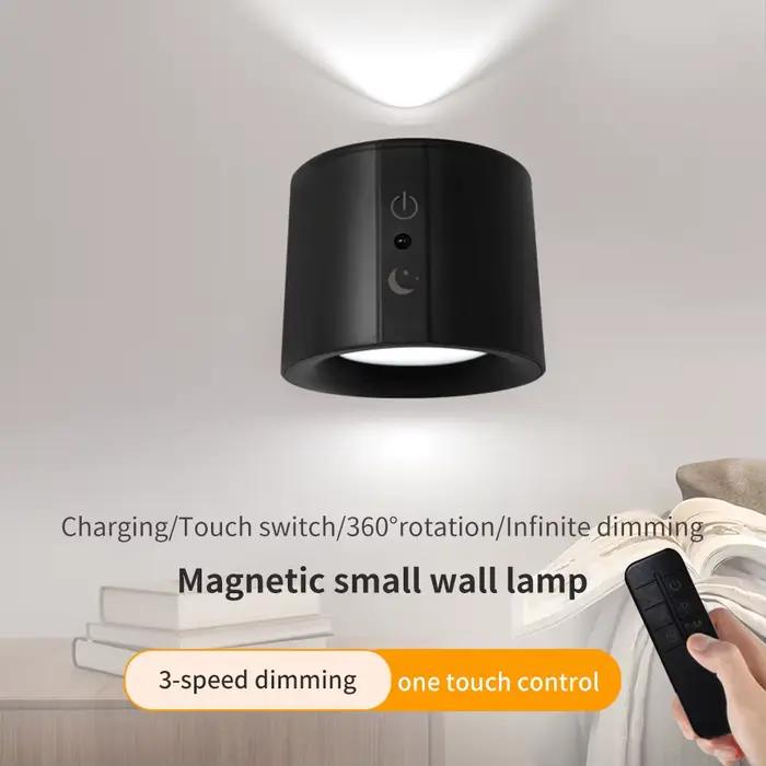 LED appliques murales lumière contrôle tactile Double tête applique 360 rotatif 3 couleurs appliques murales sans fil veilleuses pour chambre