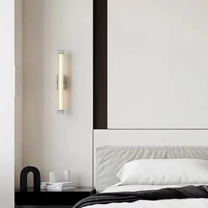 Applique murale minimaliste moderne salon chambre chevet hôtel Design nordique créatif longues appliques en verre applique murale décor à la maison