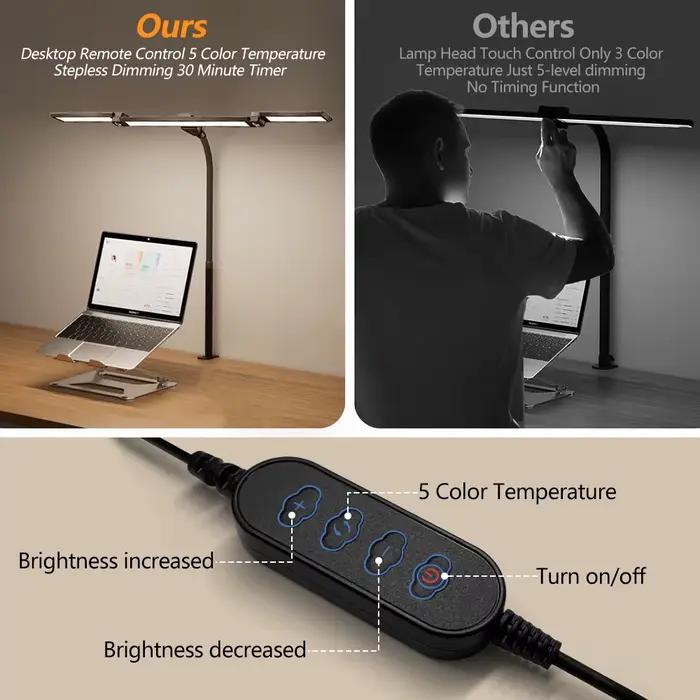 Lampe d'architecte 3/2/1 têtes pour la protection des yeux avec pince