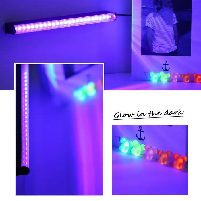 2 pièces/lot 5W USB UV LED lumière noire T8 barre de lumière noire 395nm 400nm fluorescente fête Disco T8 Tube UV bande lumières Ultravilet lampe