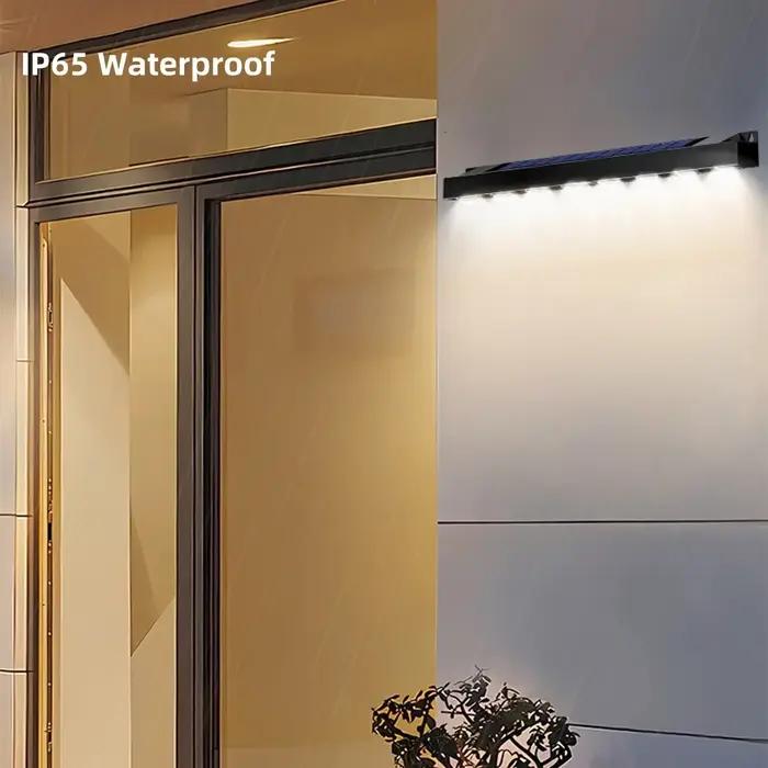 Applique Murale Solaire Imperméable à 4/6/8LED, 62 Lampes, Luminaire Décoratif d'Extérieur, Idéal pour un Jardin, un délégations, des Escaliers ou une Clôture