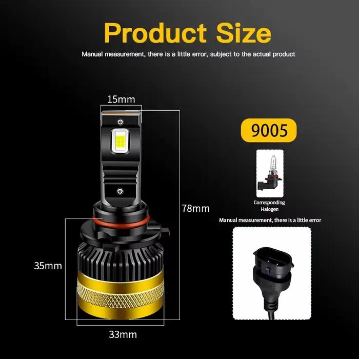 2 ampoules de phare LED CANbus 9005 H11, 80W, 30000LM, feux antibrouillard, Plug & Play, pour Honda Civic 2016-2022 2017 2018 2019 2020