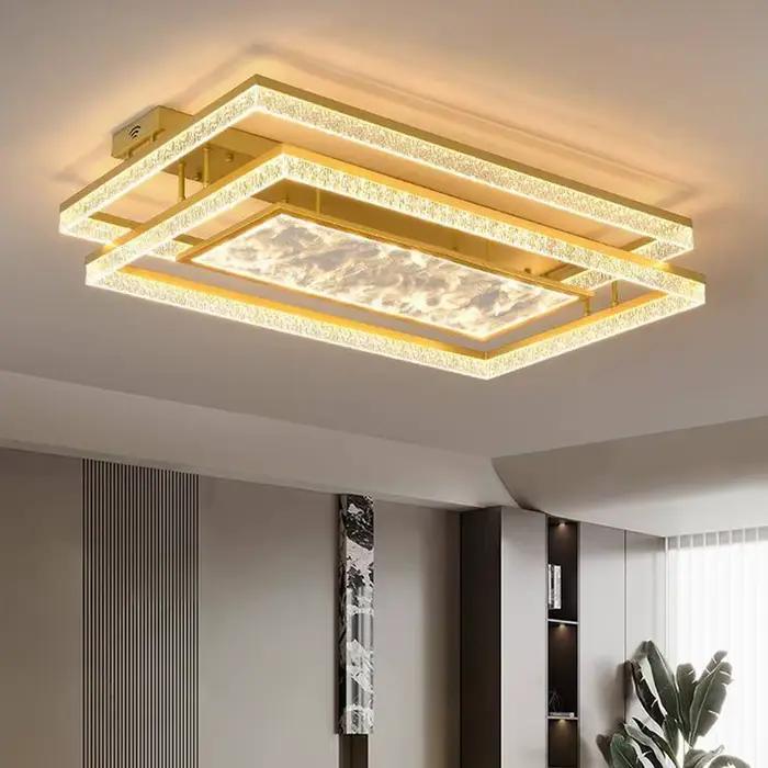 Salon moderne Led lumières carré créatif LED plafonnier chambre plafond suspension lampe intérieure maison salle à manger éclairage