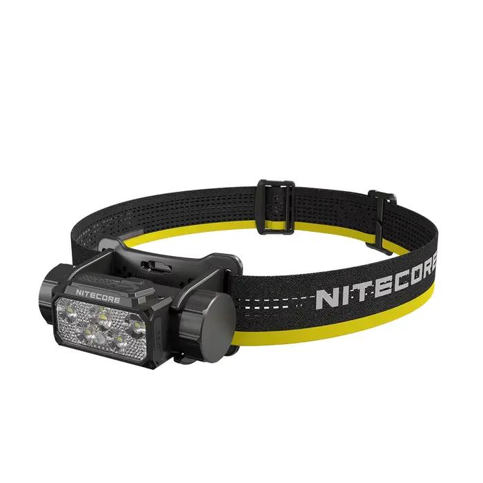 Lampe frontale NITECORE HC70 UHE, 6 LED, 1600LM, lumière blanche et rouge, haute performance, rechargeable par USB-C, lampe frontale de travail avec batterie intégrée