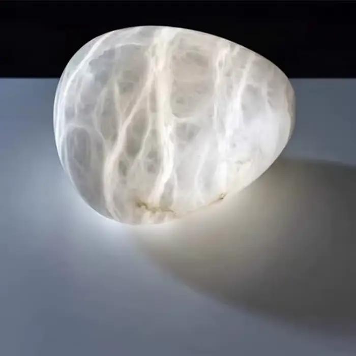 Lustre LED moderne de luxe en marbre irrégulier pour salon, suspension luminaire pour restaurant, chevet, bar, escalier