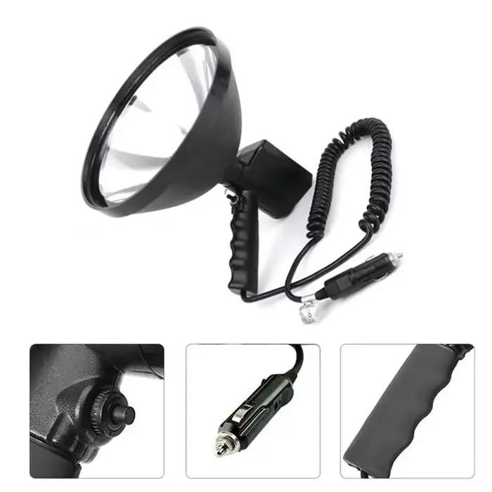 Lampe de travail de voiture étanche noire pour la nuit, budgétaire extérieur, déterminer les lampes de chasse, camping, pêche, moto, 9 pouces, 100W