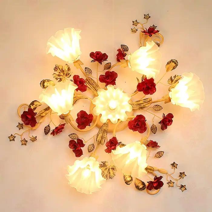 Plafonnier LED en Forme de Fleur pour Éclairage d'Nik, Luminaire Décoratif de Plafond, Idéal pour un Salon, une Chambre à Coucher ou un Foyer