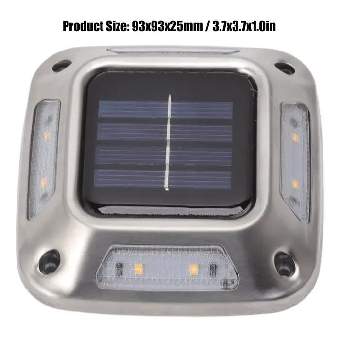 Lampe solaire 8 LED pour allée, éclairage extérieur de jardin, lampes solaires LED étanches pour mur, camping, marches, escaliers, chemins, passerelles, décoration
