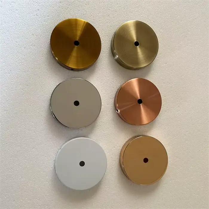 Noir blanc argent Bronze or plaque de plafond applique murale montage bricolage luminaire Base de lampe Vintage suspension 8/10 cm Base de disque