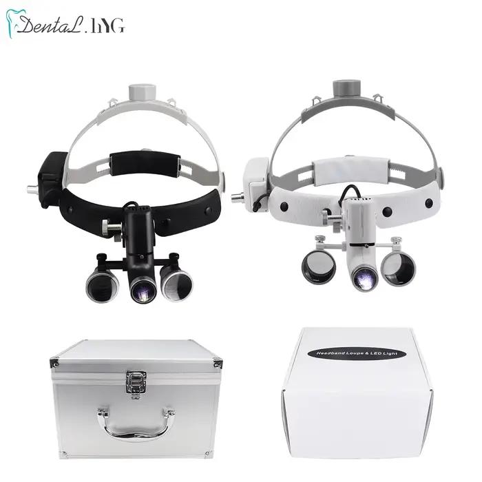 Loupes dentaires 2,5x 3,5x, phare chirurgical 5W, phare ORL sans fil, Loupe dentaire, Loupe de dentisterie, lampe chirurgicale 
