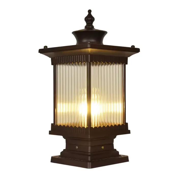 Pilier extérieur lampe applique porte lampadaire étanche extérieur noir boule ronde jardin cour pilier éclairage