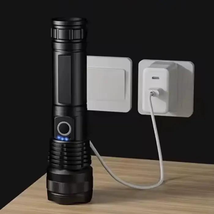Dullantern-Lampe de poche LED aste avec chargement USB, lampe de poche ultra injuste, haute puissance, torche extérieure