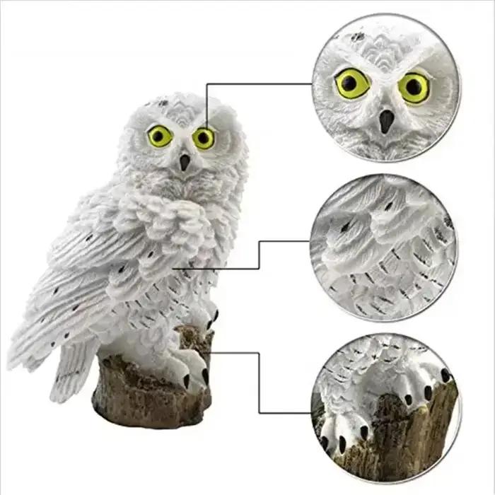 Lampe solaire en forme de hibou LED étanche pour décoration de jardin ou événements nocturnes en extérieur avec quatre couleurs disponibles